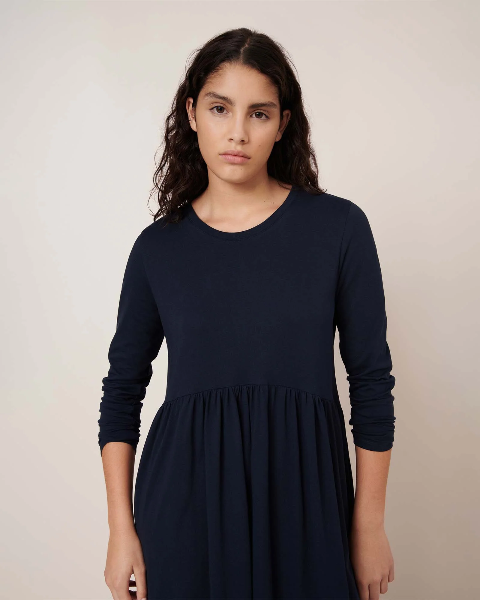 Long Sleeve Gather Dress - Image 3