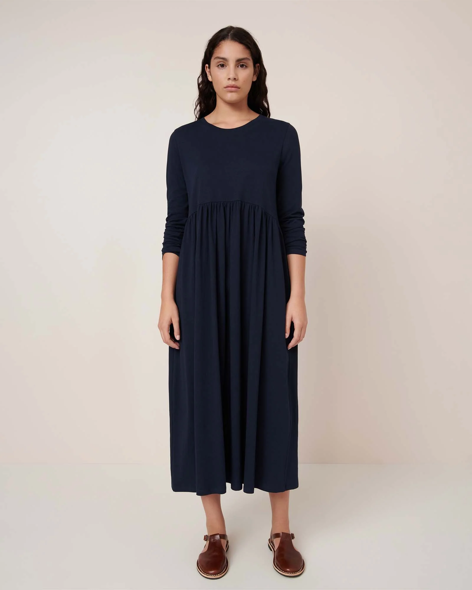 Long Sleeve Gather Dress - Image 4